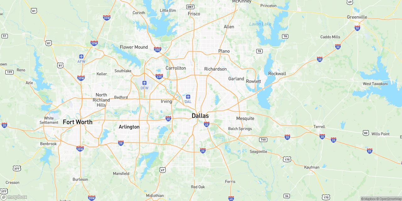 Map showing Highland Park