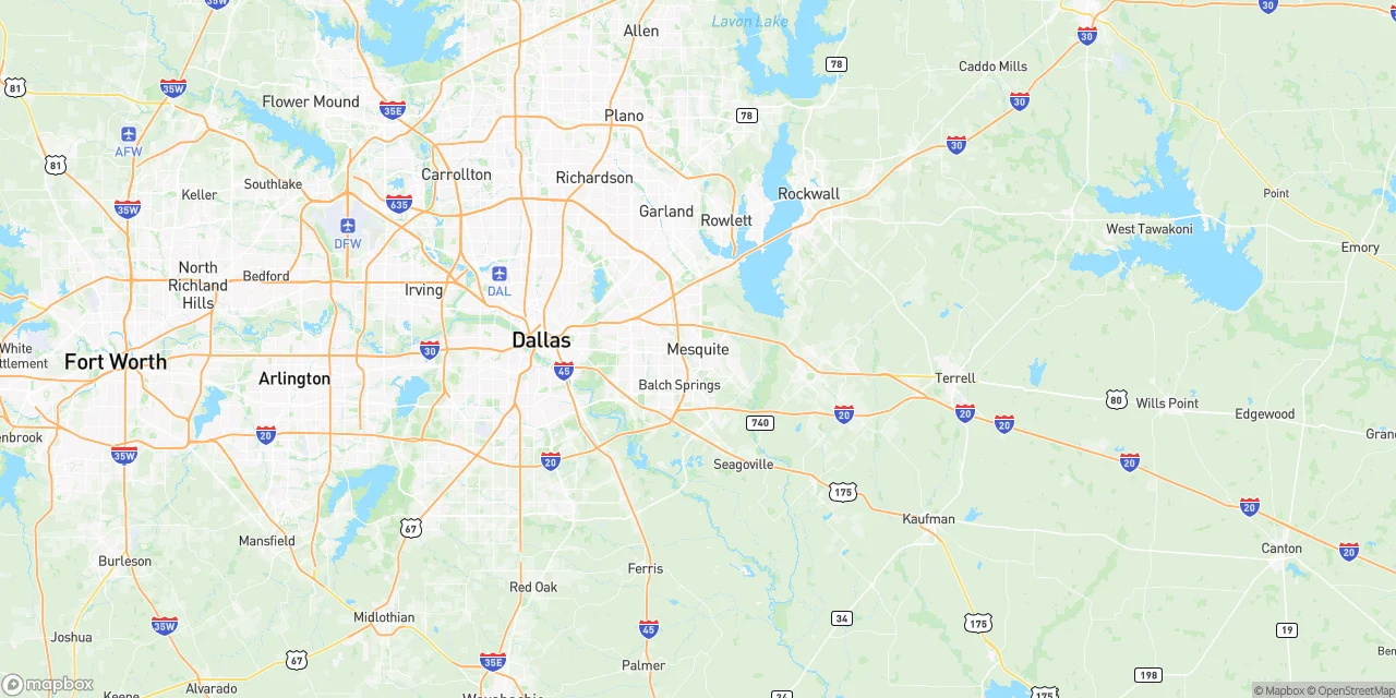 Map showing Mesquite