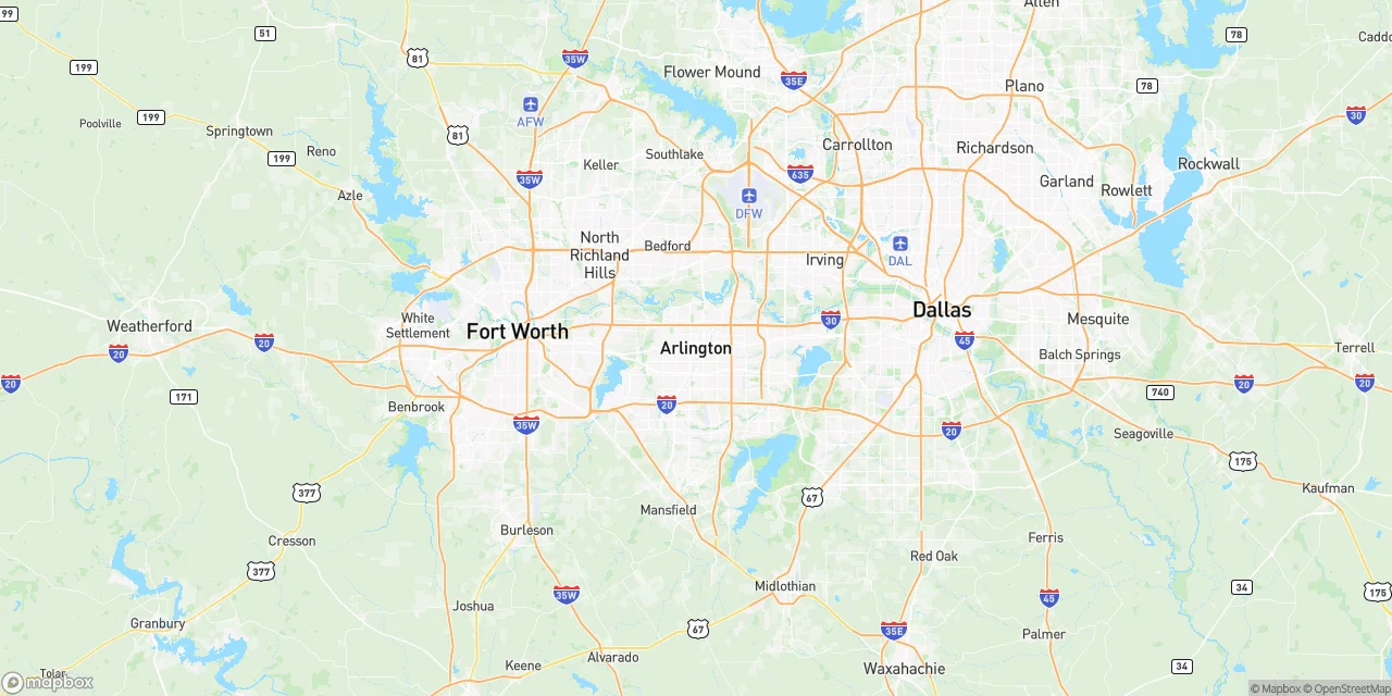 Map showing Arlington