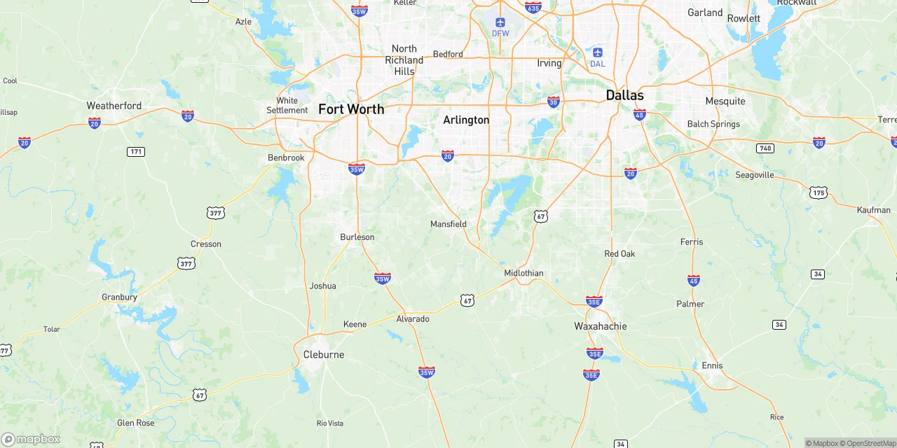 Map showing Mansfield